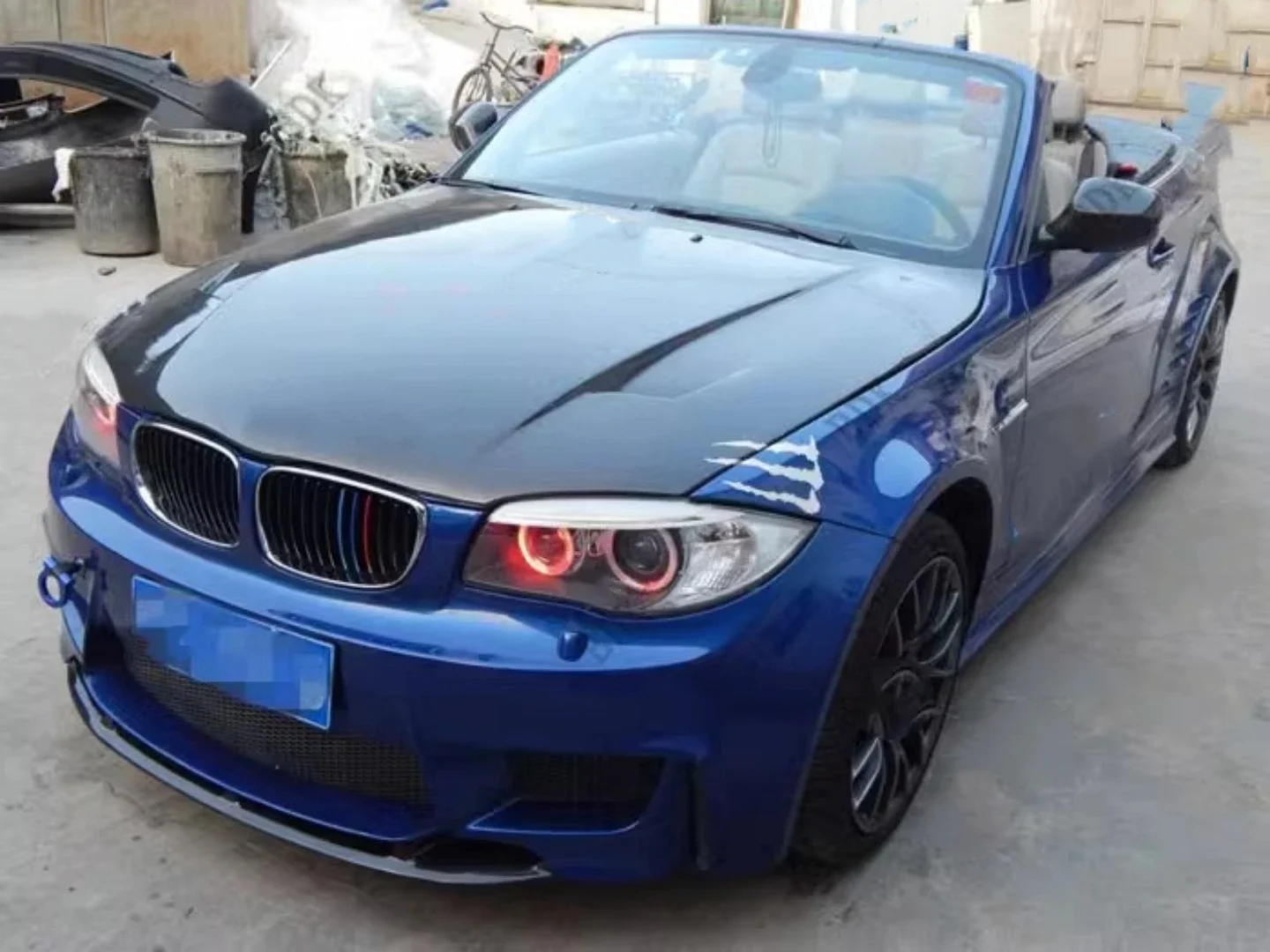 Capó fibra de carbono deportivo BMW Serie 1 E82 E87 E88 116i - imagen 5