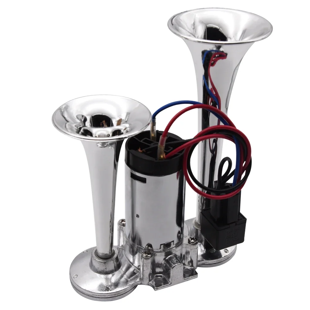 Bocina doble trompeta 12V 150dB – claxon eléctrico para coche y moto - imagen 4