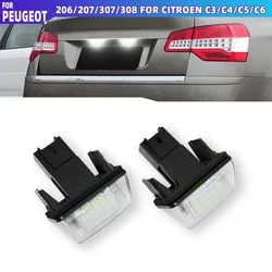 Luz LED para matrícula Citroën C3, C4, C5 y Peugeot 206