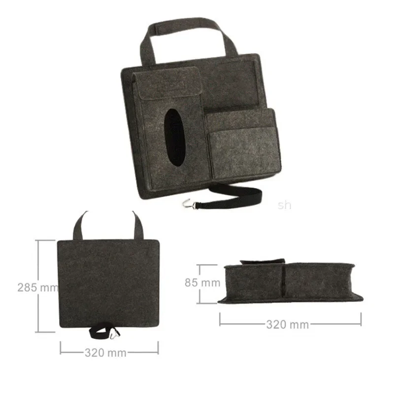 Organizador de fieltro para asiento trasero, móvil y pañuelos - imagen 5