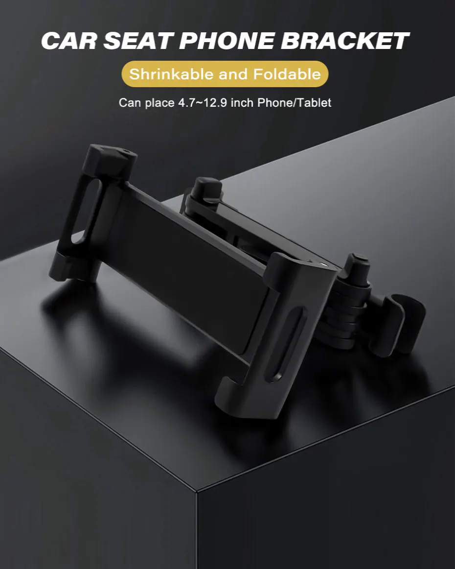 Soporte tablet reposacabezas instalado en asiento trasero