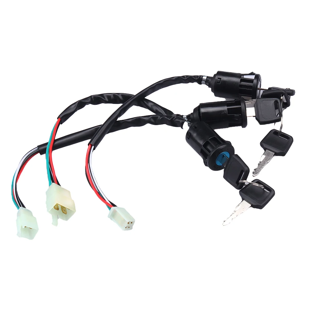Interruptor de encendido 2/4 cables con 2 llaves para moto y quad