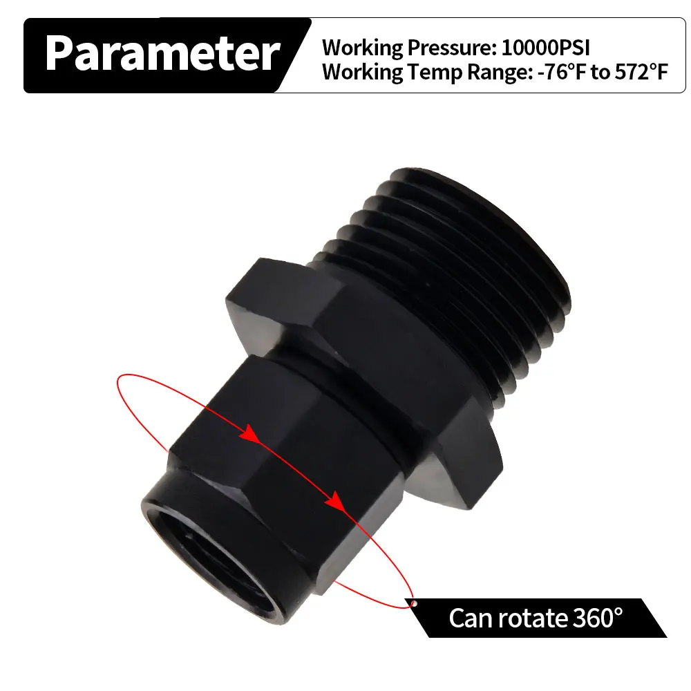 Adaptador Universal 6AN AN6 hembra giratorio a 3/8 1/2 1/4 NPT Macho, accesorio de aluminio - imagen 4