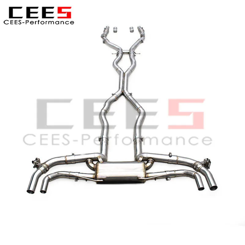 Escape catback CEES Valvetronic de acero inoxidable para Mercedes GLS 580
