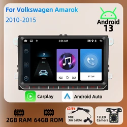 Radio 2 DIN con pantalla y GPS para VW Amarok 2010-2015