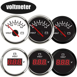 Voltímetro digital impermeable con retroiluminación roja