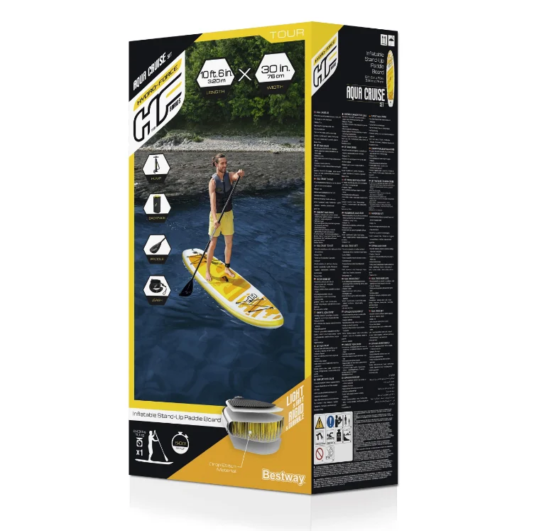Tabla de remo inflable Hydro-Force embalada en caja