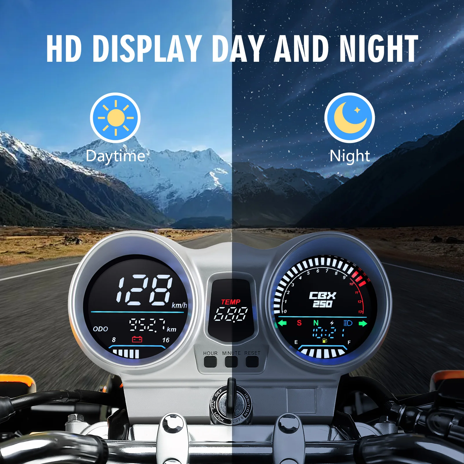 Velocímetro digital TFT retroiluminado para Honda CBX250 CBF250 Twister - imagen 2