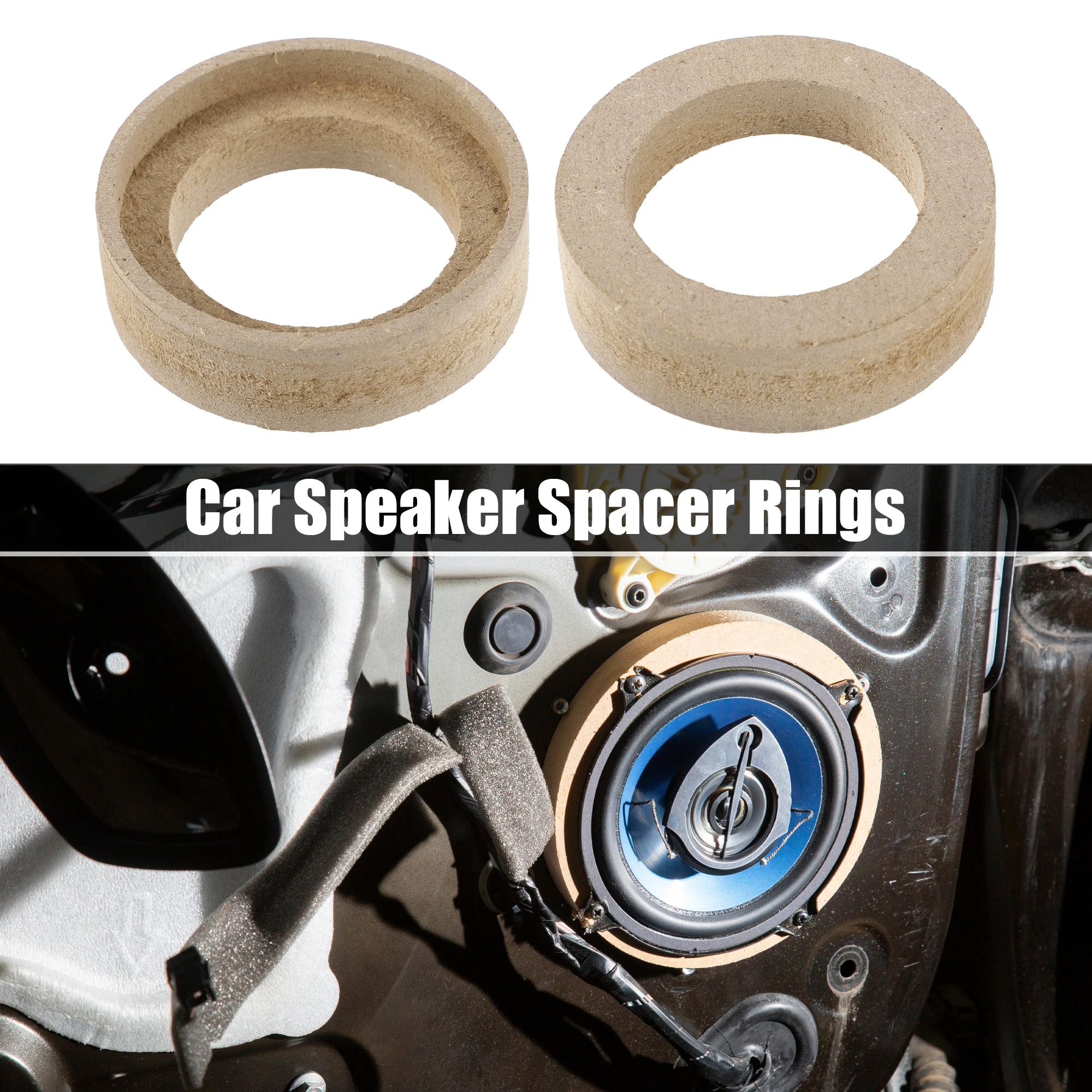 Aros separadores Autohaux de madera para subwoofer, beige - imagen 2