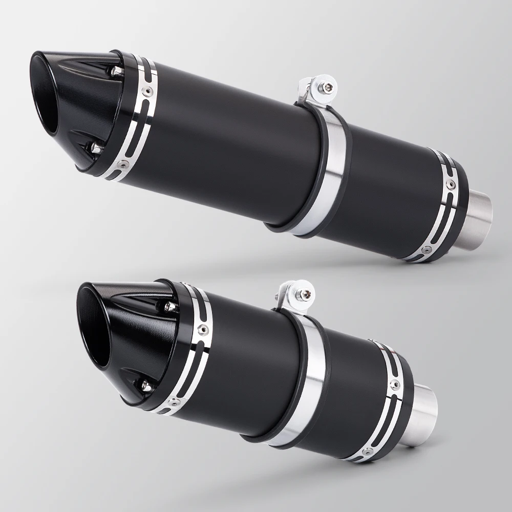 Tubo de escape C30 largo y corto con silenciador para moto - imagen 3