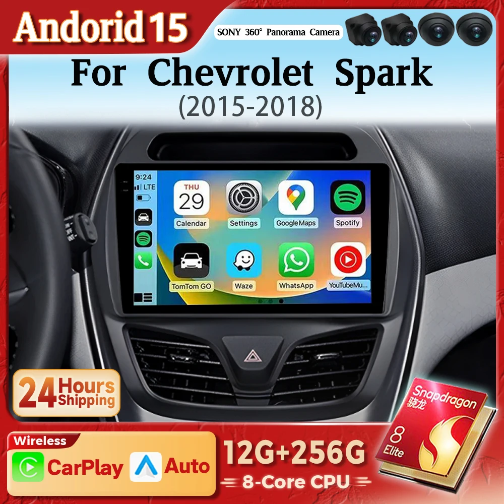 Reproductor multimedia CarPlay WiFi Android para Chevrolet Spark Beat