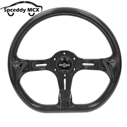 Volante fibra carbono carreras 350mm forma D – ultraligero
