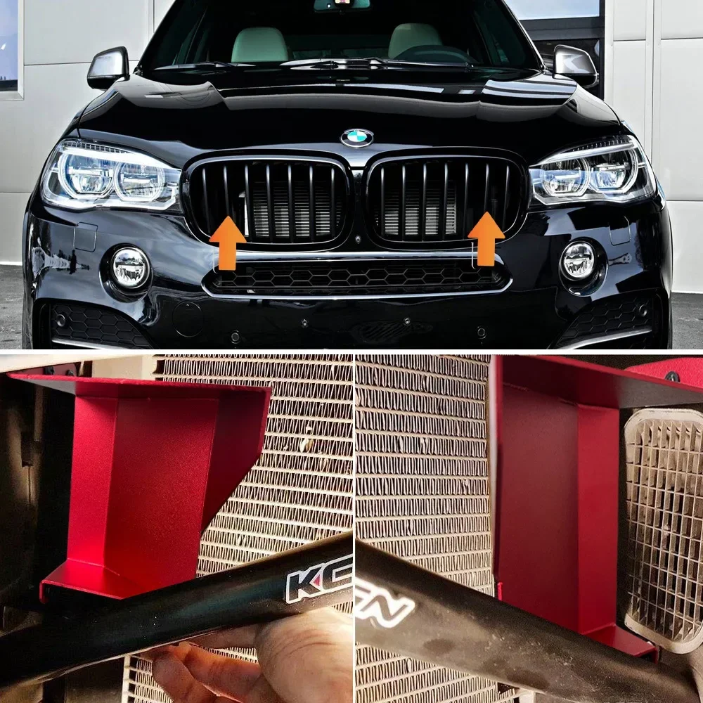Tomas de aire dinámicas BMW F20/F30 116i/118i N13, negro o rojo - imagen 3