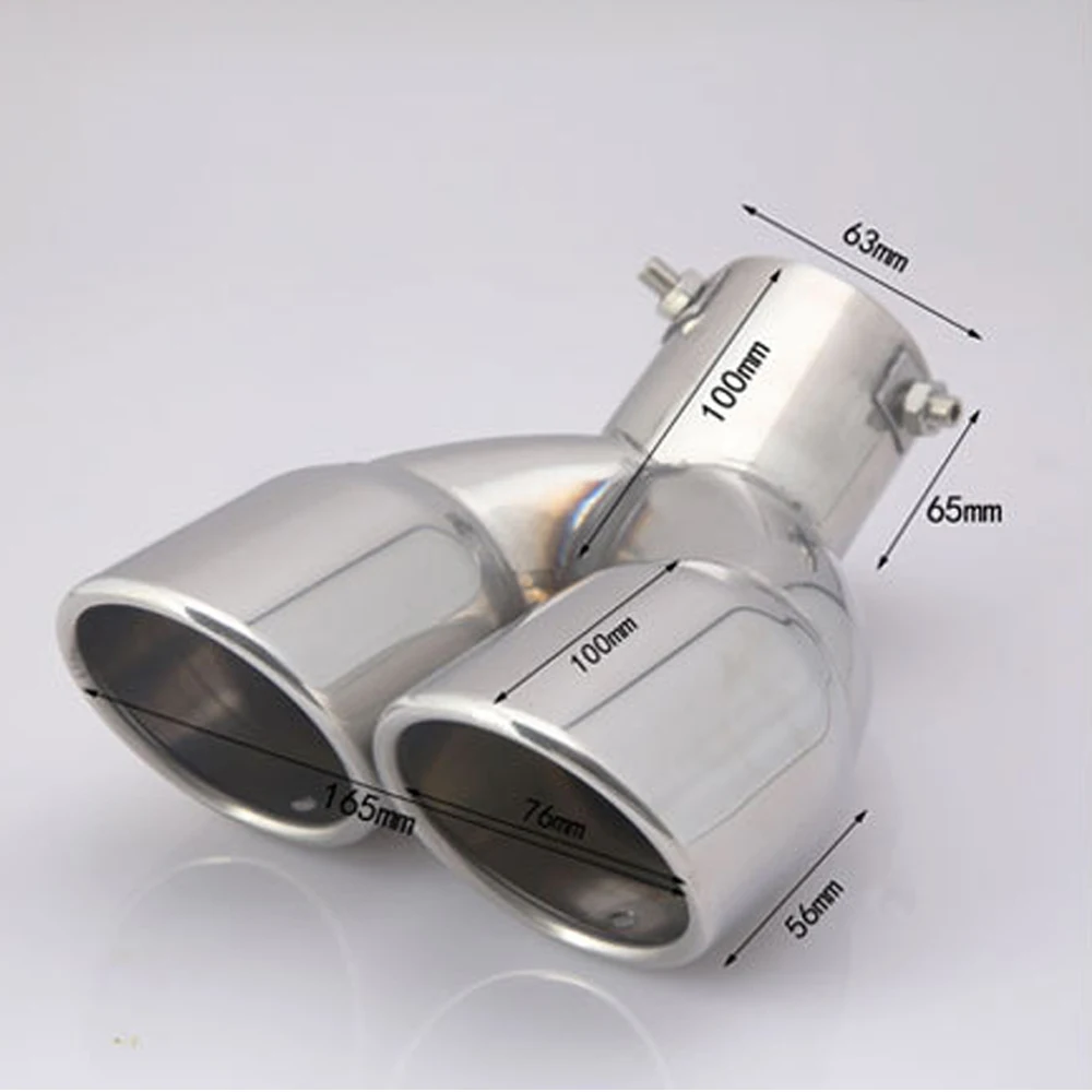Silenciador escape doble salida 63mm acero inoxidable universal - imagen 5