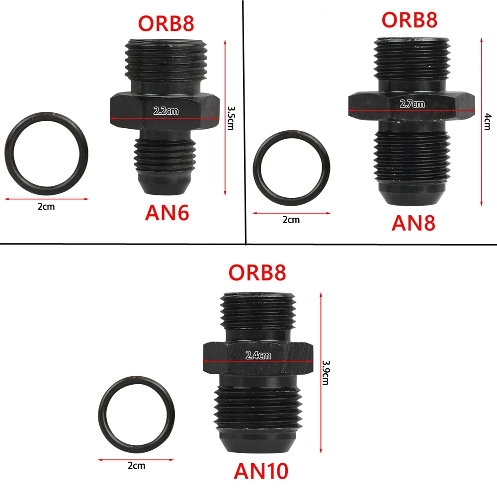 Racores AN ORB de aluminio para combustible y nitroso - imagen 3