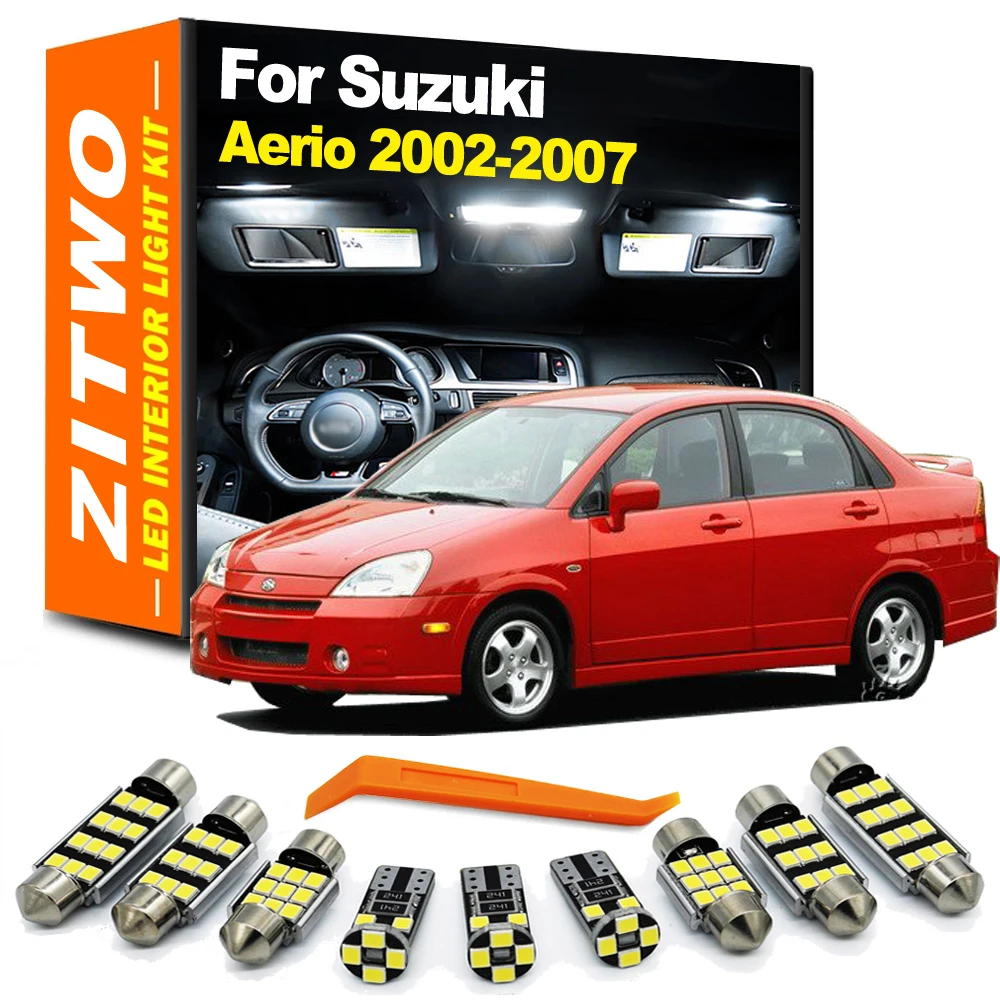Bombillas LED interiores para Suzuki Aerio 2002-2007 kit cúpula