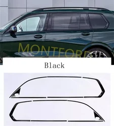Molduras de ventana BMW X7 G07 2019-2023 en acero negro