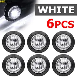 Luz LED lateral redonda blanca 12/24 V para camión y remolque