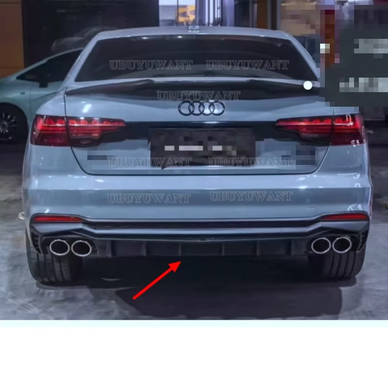 Difusor trasero carbono Audi A4 B9 S-Line 2020-2024 sin escapes - imagen 4