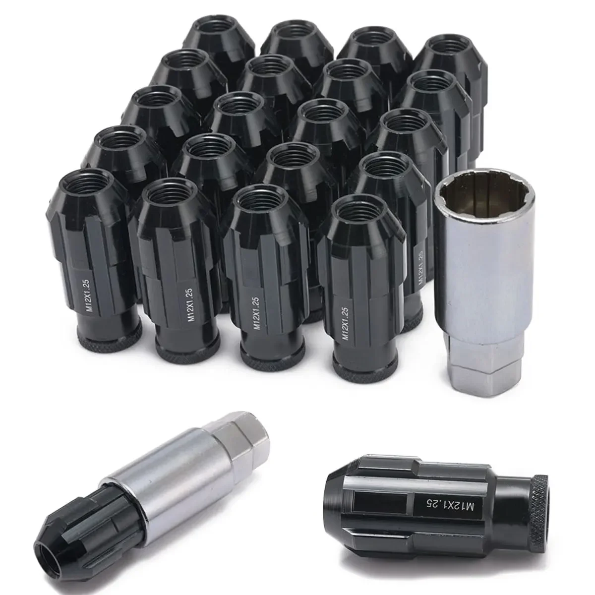 Tuercas de rueda carreras extendidas universales aluminio para Nissan - imagen 3
