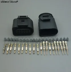 Shhworldsea 1J0973715 Conector eléctrico 10 pines para VW Audi