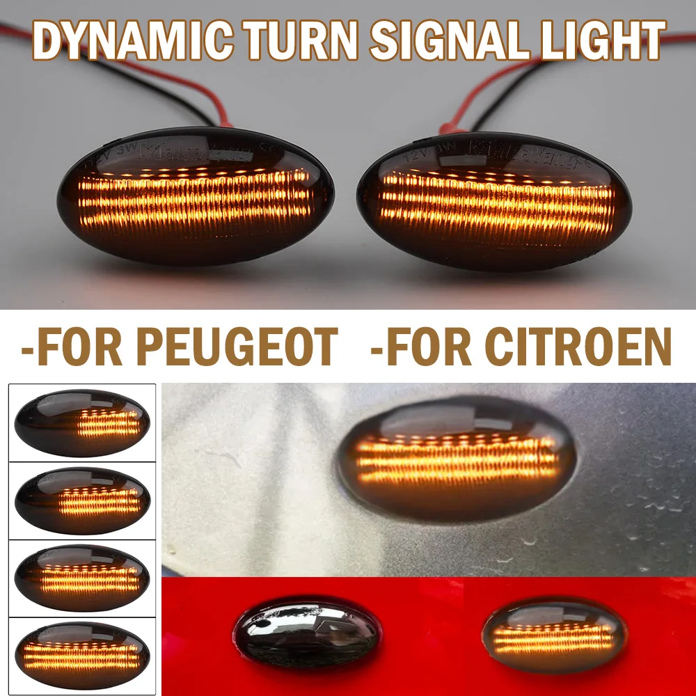 Repe tidor lateral LED secuencial con efecto dinámico