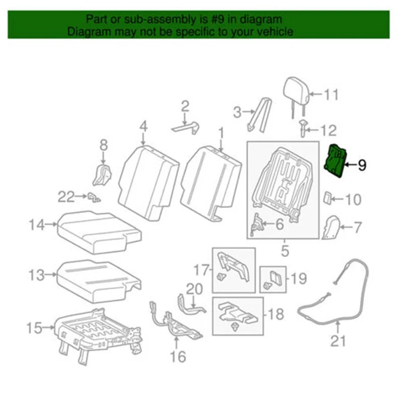 Manija tirador asiento trasero Toyota Sienna 2014-2018 72909-08011 - imagen 5