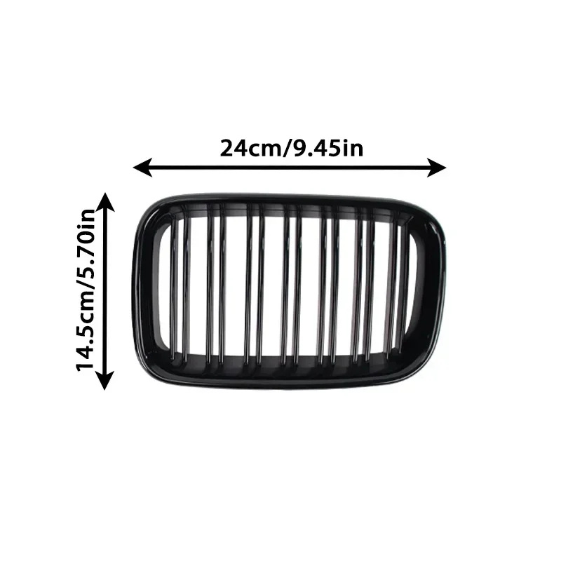 Rejilla riñón negra BMW E36 ABS 1992-1996 para 318i-328i OEM - imagen 3