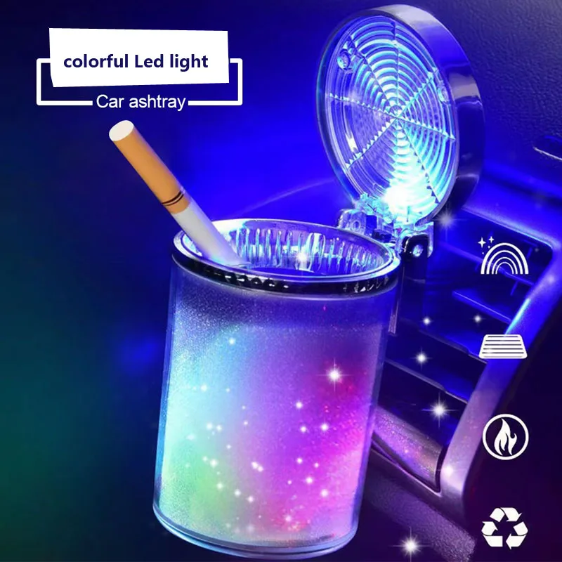 Cenicero coche LED universal con luz para mechero de cigarrillos - imagen 2