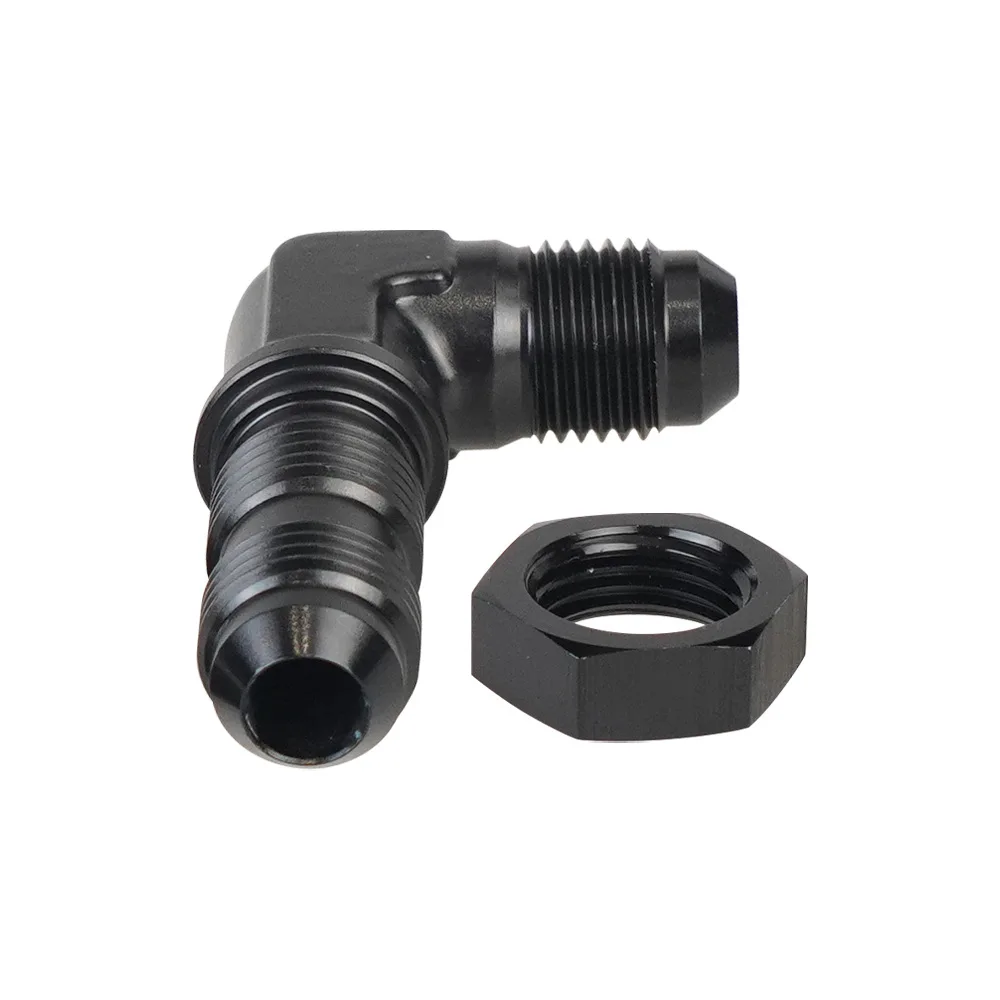 Racor de combustible AN6 90° para mamparo, aluminio negro - imagen 5