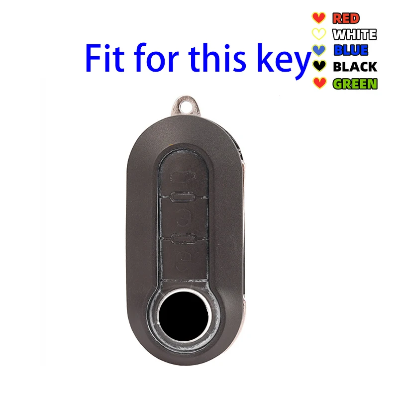 3 botones para Fiat 500 Ducato Panda Punto oro TPU coche Flip plegable funda para llave remota soporte protector llavero - imagen 2