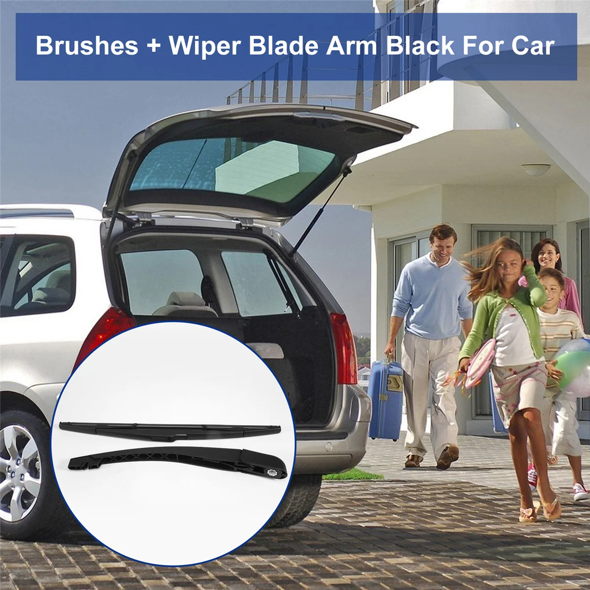 Brazo limpiaparabrisas trasero con cepillo para Peugeot 307 SW