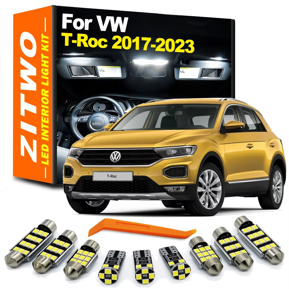 ZITWO Kit bombillas LED interior VW T-Roc luz de cúpula