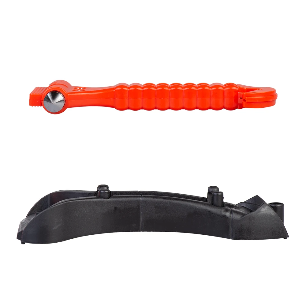 Martillo emergencia coche cortador de cinturón y rompe vidrio – rojo - imagen 3