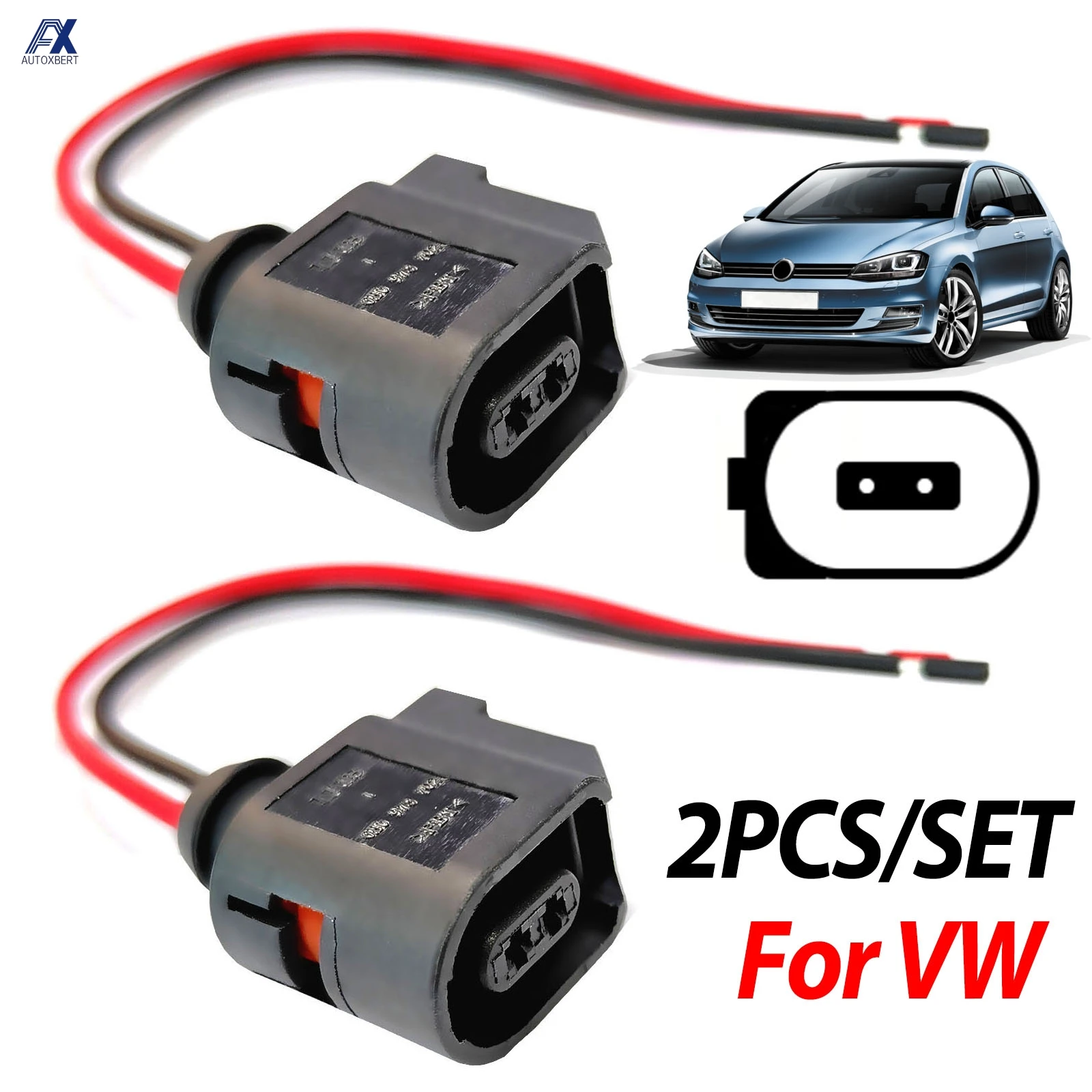 Conector precableado sensor ABS VW 6E0973702/8T0973702 (2 uds)
