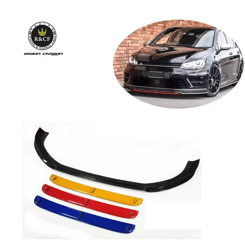 Labio delantero VW Golf Mk7 R estilo RZA de fibra de carbono