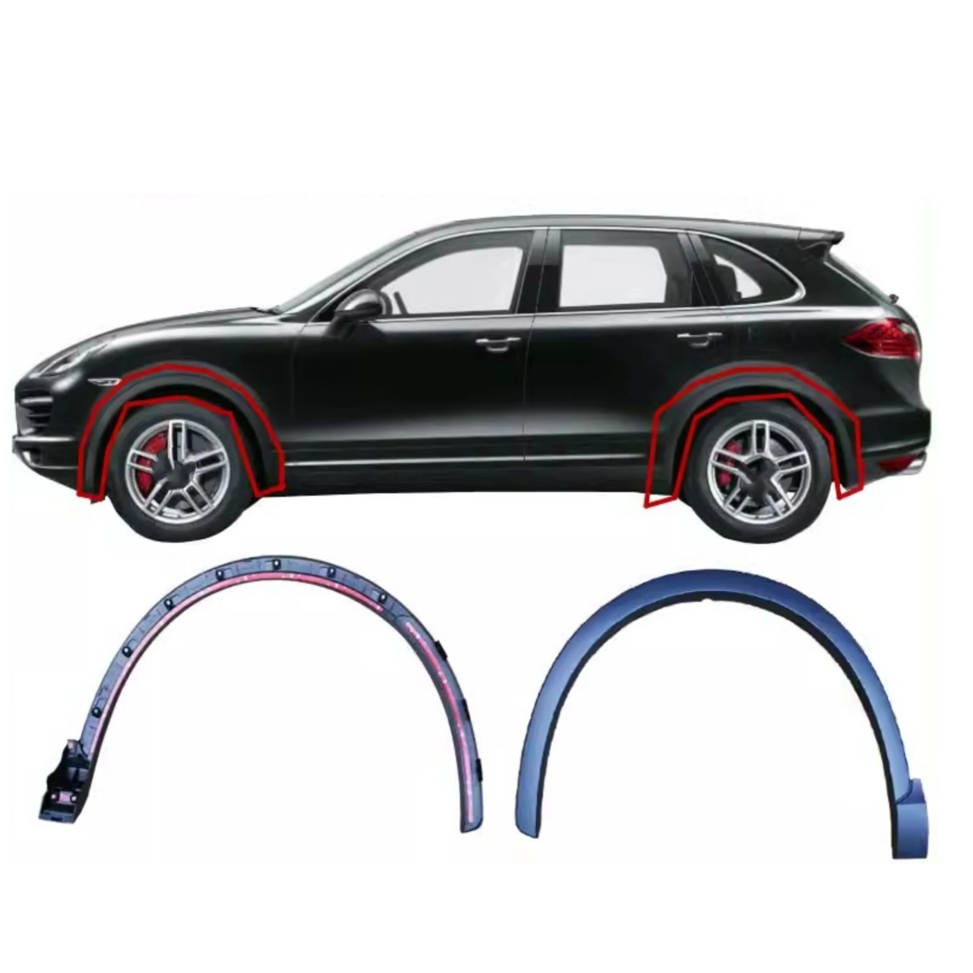 Kit guardabarros embellecedor delantero trasero Porsche Cayenne 2011-2017