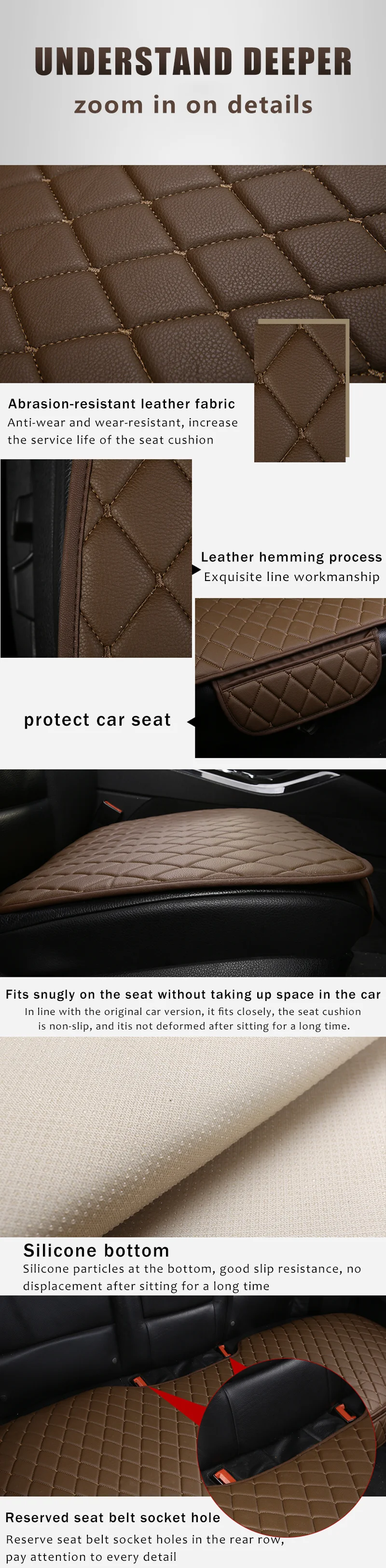 Interior de coche con fundas instaladas
