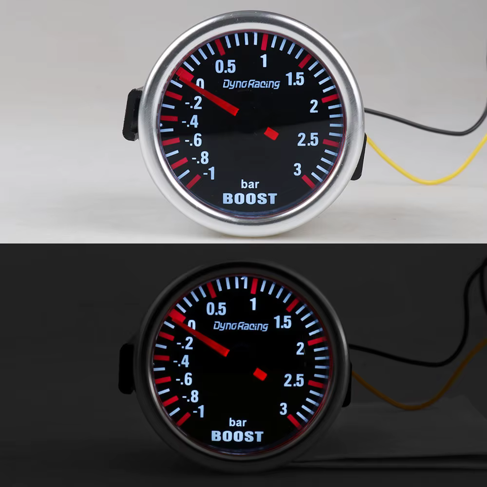 Manómetro de turbo 52 mm 3 bar con iluminación blanca 12 V
