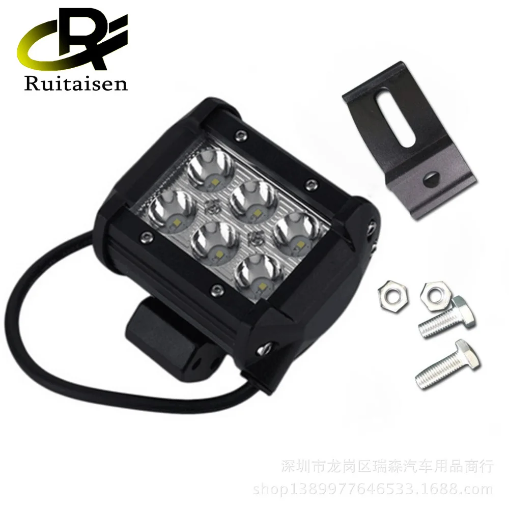 Werklamp 4 inch 18 W 6 lichten dubbele rij hoge helderheid LED auto werk onderhoud motorfiets modificatie signaallicht - imagen 2