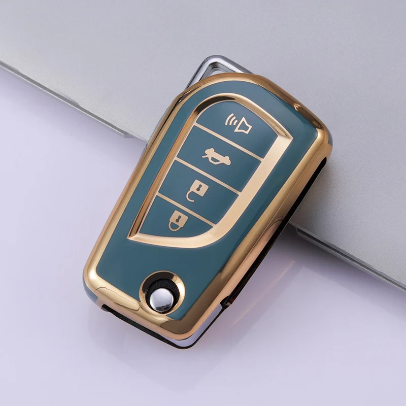Funda de llave remota de TPU para Toyota Auris, Corolla, Yaris y RAV4 - imagen 5