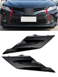 Para Toyota Camry 2018 2019 2020 coche negro brillante faro delantero rejilla lateral moldura cubierta embellecedora