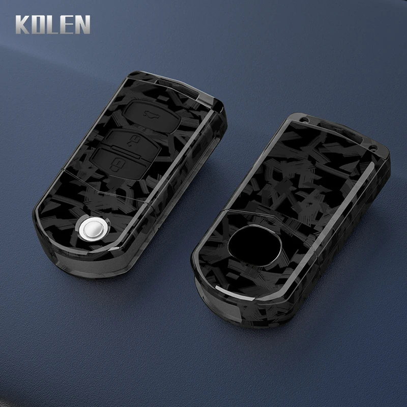 Funda ABS para llave Mazda, efecto fibra de carbono, 2-4 botones - imagen 2