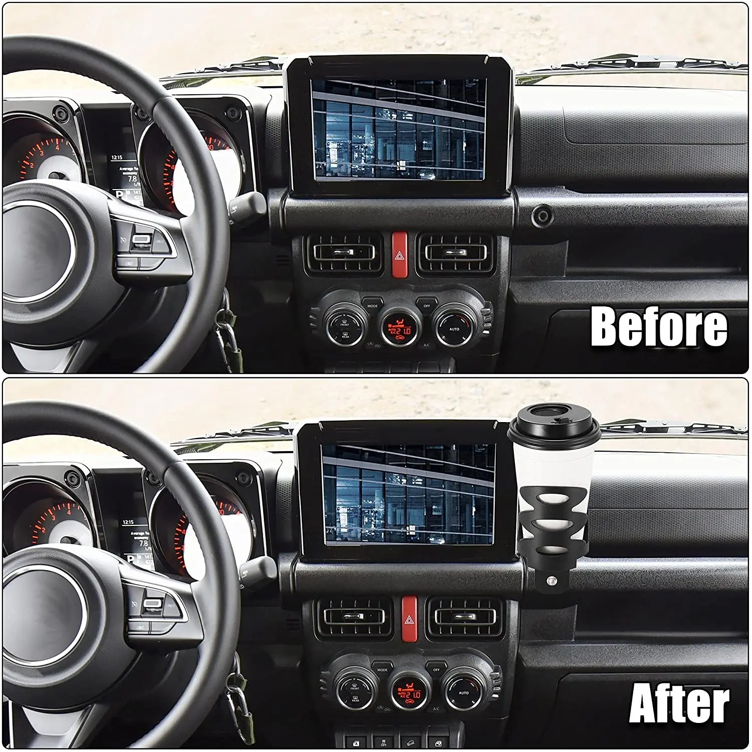 Soporte para vasos Suzuki Jimny 2019-2023 JB64 JB74 JB74W - imagen 2