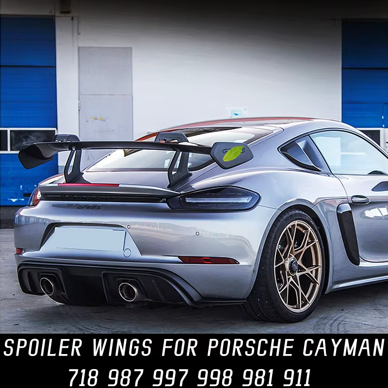 Alerón ducktail de carbono para Porsche 911, Cayman y Boxster