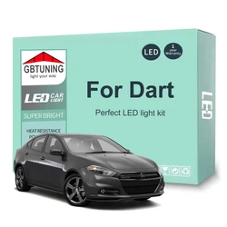 Kit de bombillas LED para Interior de coche, lámpara de lectura Canbus para Dodge Dart 2012 2013 2014 2015 2016, 12 piezas, sin Error