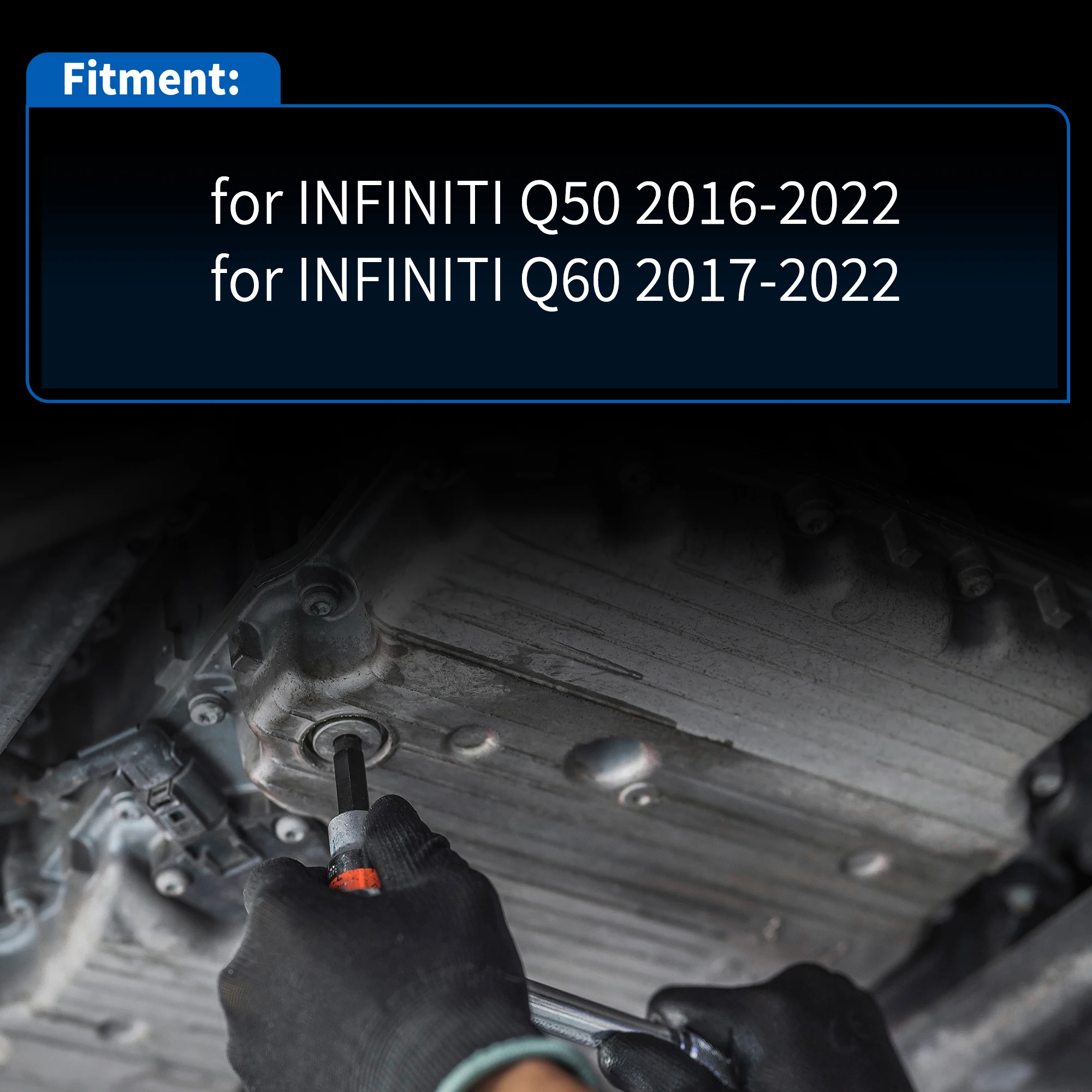 UXCELL 111105CA2A Junta de cárter de aceite de motor Cubierta de cárter de aceite para INFINITI Q50 Q60 2016-2022 - imagen 2