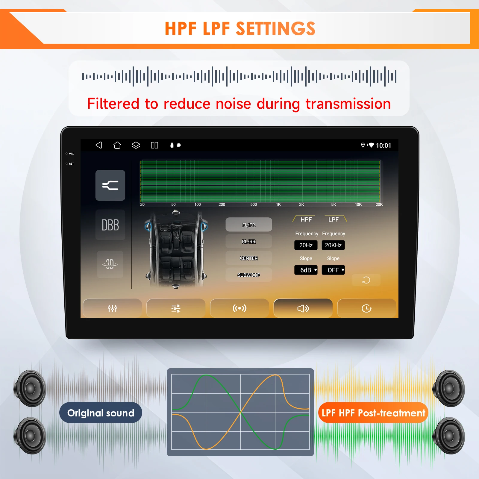 Autorradio Hizpo Android 2 Din con GPS y CarPlay para Renault Clio II - imagen 3