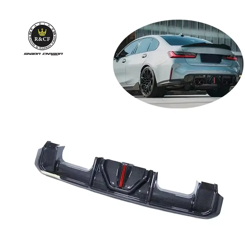 Difusor trasero LED de fibra de carbono para BMW G80 M3/G82 M4