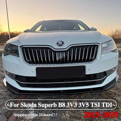 Difusor divisor para alerón de parachoques delantero Skoda Superb B8